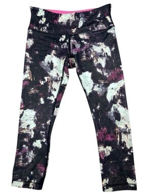 Lululemon Wunder Under Crop III Kara Blossom Multi Size 6 Athleisure